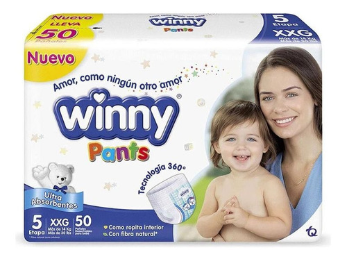 Pañal Winny Pants Etapa 5 Xxg X50 - Unidad a $1844