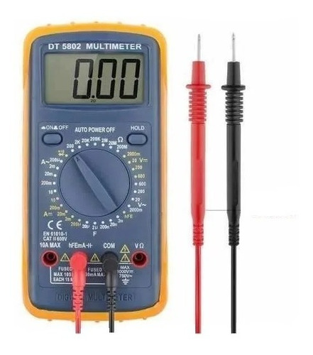 Imagen 2 de 5 de Multimetro Tester Digital Capacidad Frecuencia 600v Ruhlmann