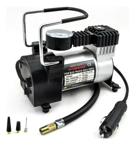 Compresor Aire 12v Metal Auto Inflador Neumatico Portatil Cu