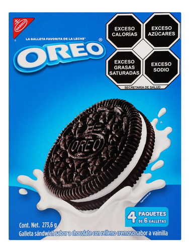 5 Pzs Nabisco Galletas Oreo 273gr