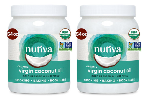 Nutiva - Aceite De Coco Organico Virgen, Sin Refinar, 54 Fl