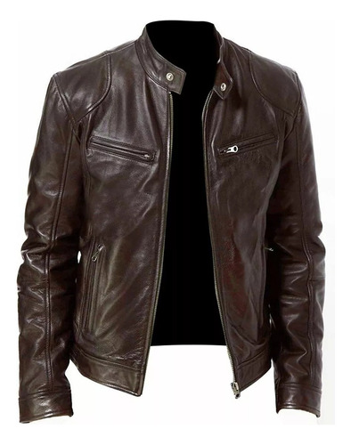 Chaqueta Clásica Tradicional De Cuero Pu Bovino Para Hombre