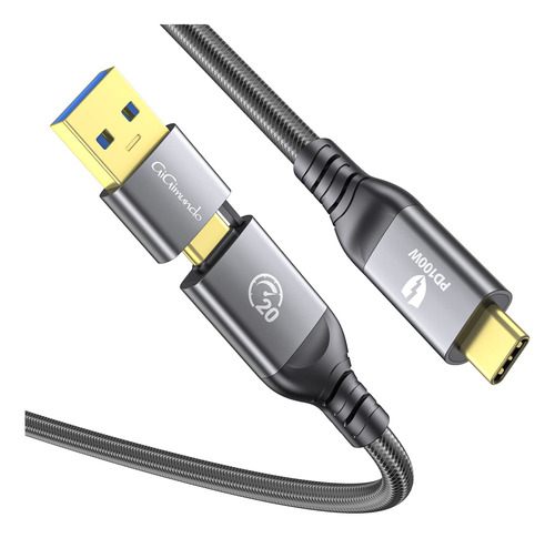 Gigimundo Cable Usb 3.2 Gen 2x2 De 20 Gbps De 3.3 Pies, Comp