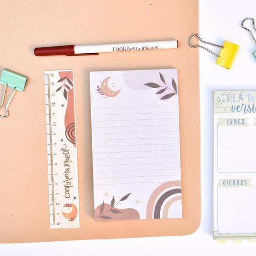 Imagen 3 de 4 de Set Organizador De Escritorio Taco Lapicero Anotador Regla