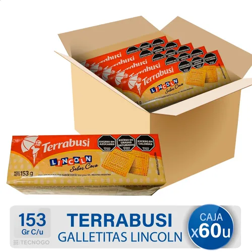 Caja Galletitas Terrabusi Lincoln Sabor Coco - Mejor Precio