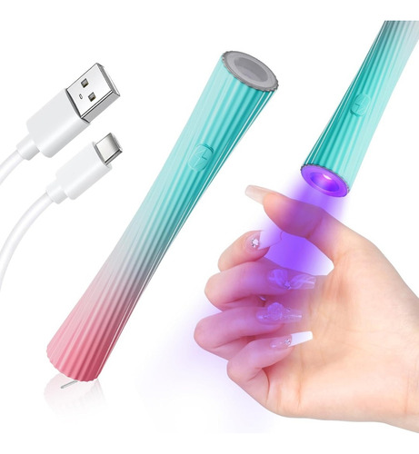 Mini Lampara De Uñas Uv Led Para Tips Soft Gel Usb Manicuria