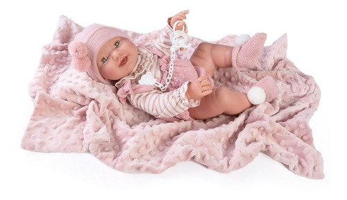 Muñeca Tipo Reborn Antonio Juan - Bebé Mia Pipi Manta 42 Cm