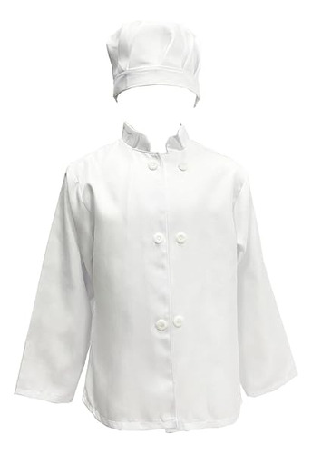 Disfraz Chef Para Niños Uniforme Cocina Abrigo Chaqueta Somb