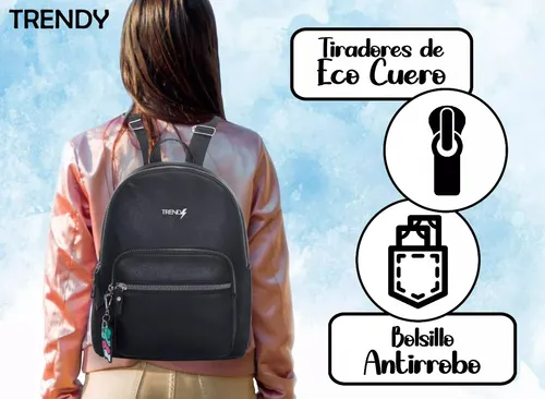 Mochila Trendy Urbana Ligera Resistente Antirobo Microfibra