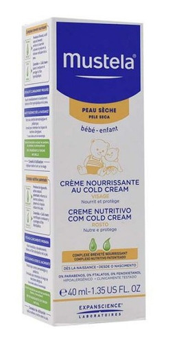  Mustela Crema Nutritiva Con Cold Cream Facial Mustela 40ml