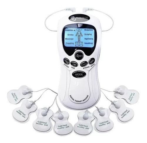 Electroestimulador Digital Tens 8 Parches Fisioterapia 