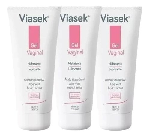 Viasek Gel Lubricante Vaginal X 40 Ml Combo X 3 Unidades