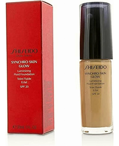 Base de maquillaje líquida Shiseido Synchro Skin Luminizing Fluid Foundation tono beige - 30mL