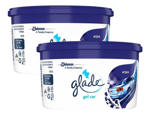 Pack 2 Glade Gel Mini Aromatizante Auto Acqua