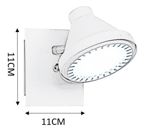 Imagen 2 de 10 de Pack X4 Aplique Spot Direccionable 1 Luz Lampara Ar111 Oslo