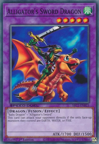 Alligator's Sword Dragon (sbc1-enb23) Yu-gi-oh!