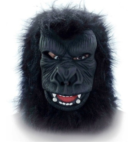 Máscara Animal Gorila Macaco C/ Pelo - Terror / Carnaval