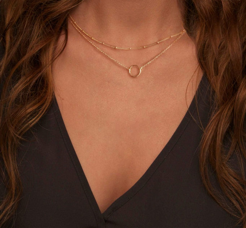 Collar De Corazón De Capas De Mevecco Colgante Hecho A Mano