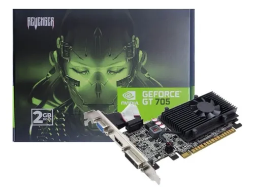 Placa De Video Vga Geforce Gt 705 2gb Ddr3 Revenger Gamer
