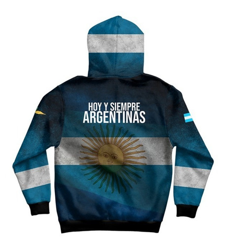 Imagen 2 de 2 de Buzo Hoodie Argentina Malvinas Homenaje Pilotos Mod 6