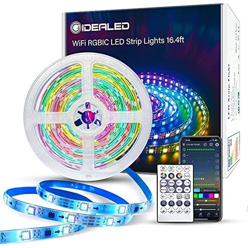 Tiras De Luces Led Rgb Inteligentes De 16.4 Pies, Kit C...