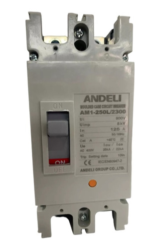 Breaker Caja Moldeada 2x125 Amp Andeli 