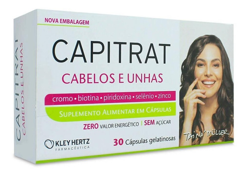 Capitrat Cabelos E Unhas 30 Cápsulas Kley Hertz