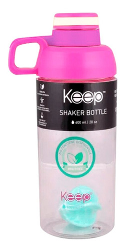 Imagen 1 de 3 de Vaso Mezclador De Proteínas Shaker Bottle 600ml Febo