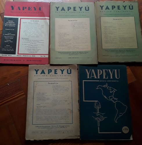 Lote X 5 Yapeyú Revista Continental -  Peronismo - Años 50