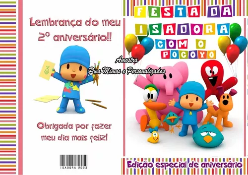 POCOYO - Revistinha de Colorir Personalizada