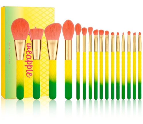 Docolor Piña - Set De 16 Brochas Para Maquillaje 