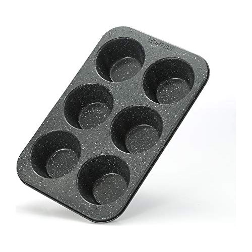 Jumbo Muffin Pan 6 Tazas De Acero Al Carbono Black Ston...