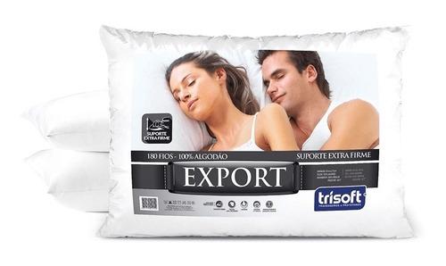 Travesseiro Trisoft Export Suporte Extra Firme 180 Fios