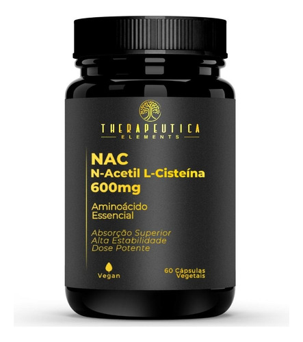 Nac (n-acetil L-cisteína) 600mg Vegan 60 Cáps Therapeutica