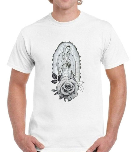 Remera De Hombre Virgen De Guadalupe Dibujo Religion