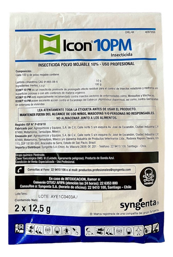 Icon 10pm Insecticida En Polvo Mojable 10%