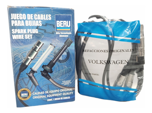 Cables Bujías Vw Gol Polo Lupo Crossfox Ibiza 1.6 Beru Azul