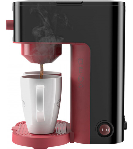 Cafeteira Single Up 300ml 220v Preto Com Vermelho Cadence
