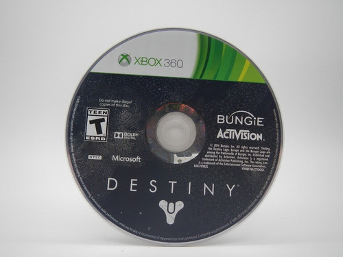 Destiny Xbox 360 Gamers Code*