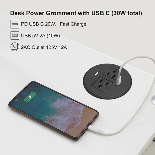 Tira De Alimentación De Computadora Ojales Usb C Total...