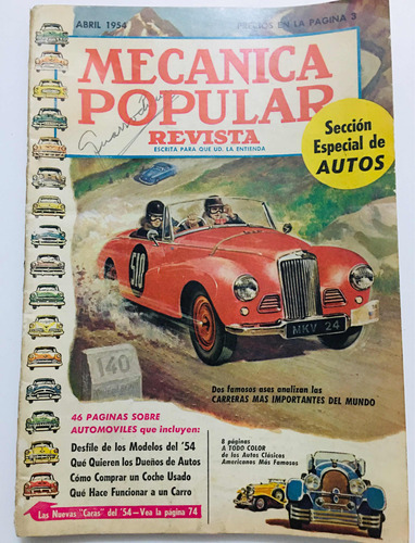 Revista Mecánica Popular Abril 1954 Especial Autos