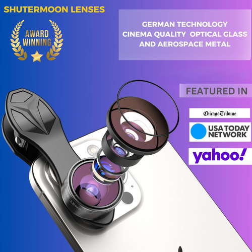 Kit De Lentes Para Smartphone Tele, Ojo De Pez, Macro Y Cpl