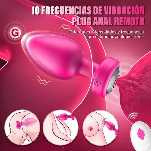 Plug Anal Vibrador Con Control Remoto Recargable