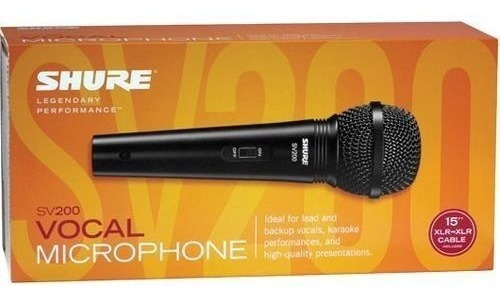 Microfono Shure Sv-200 Dinamico Cardioide Con Cable Xlr-plug