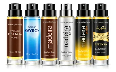Kit 6 Body Splash Shakan Misto Masculino Feminino Frescor 60 Ml