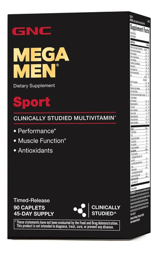 Multivitaminico Mega Men Sport 4065 Mcg 90 Tabletas De Eeuu