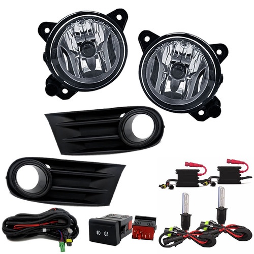 Imagem 2 de 4 de Kit Farol Neblina Gol G5 Moldura. Preta + Xenon 8k