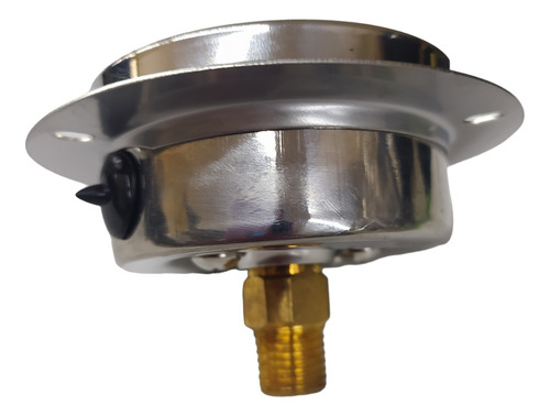 Manometro Cx Inox Int.e Rosca Latao C/flange 0/70mca R.1/4
