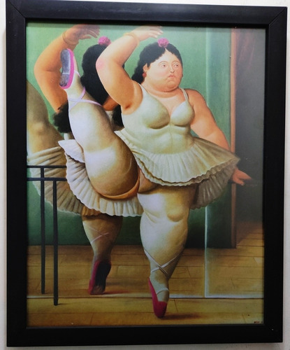 Bailarina _ Botero Enmarcado 55 X 45 Cms 