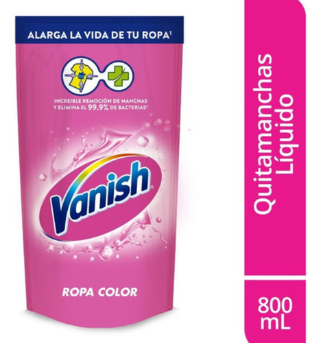 Vanish Quitamanchas Líquido Ropa Color Recarga 800 Ml